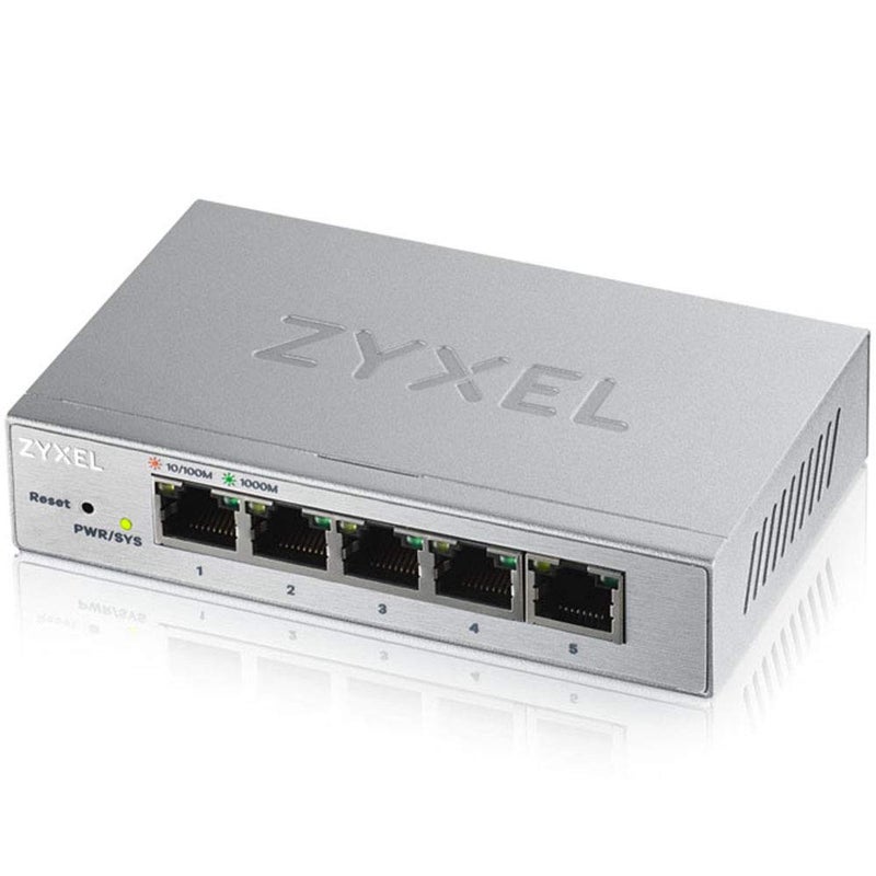 Zyxel 5-Port Gigabit Ethernet Web-Managed Switch | VLAN Support | Sturdy Metal Case | Desktop or Wall-Mount | Fanless | QoS | Ethernet Splitter [GS1200-5] - Image 3
